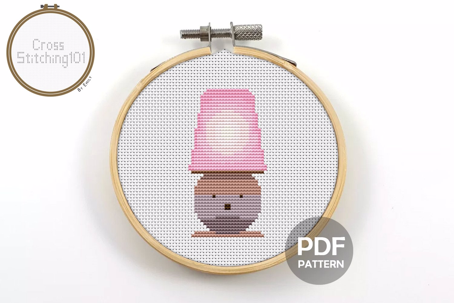 Bedside Lamp Cross Stitch Pattern