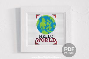 Hello World CrossStitch Design