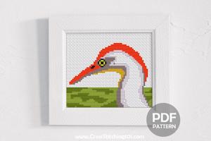 Cattle Egret CrossStitch Design