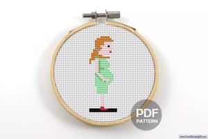 Pregnant Woman CrossStitch Pattern