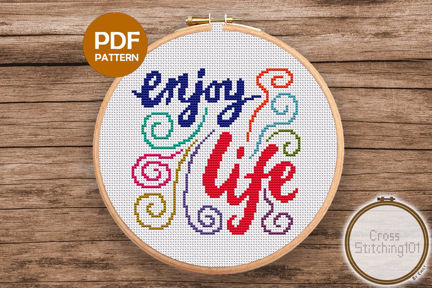 Enjoy Life Cross Stitch Pattern