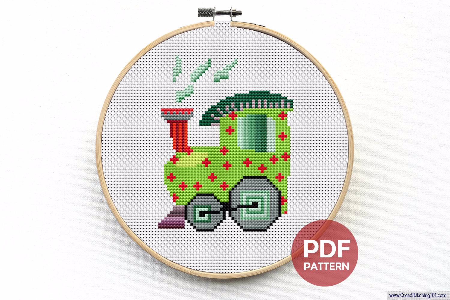 Train Engine CrossStitch Pattern