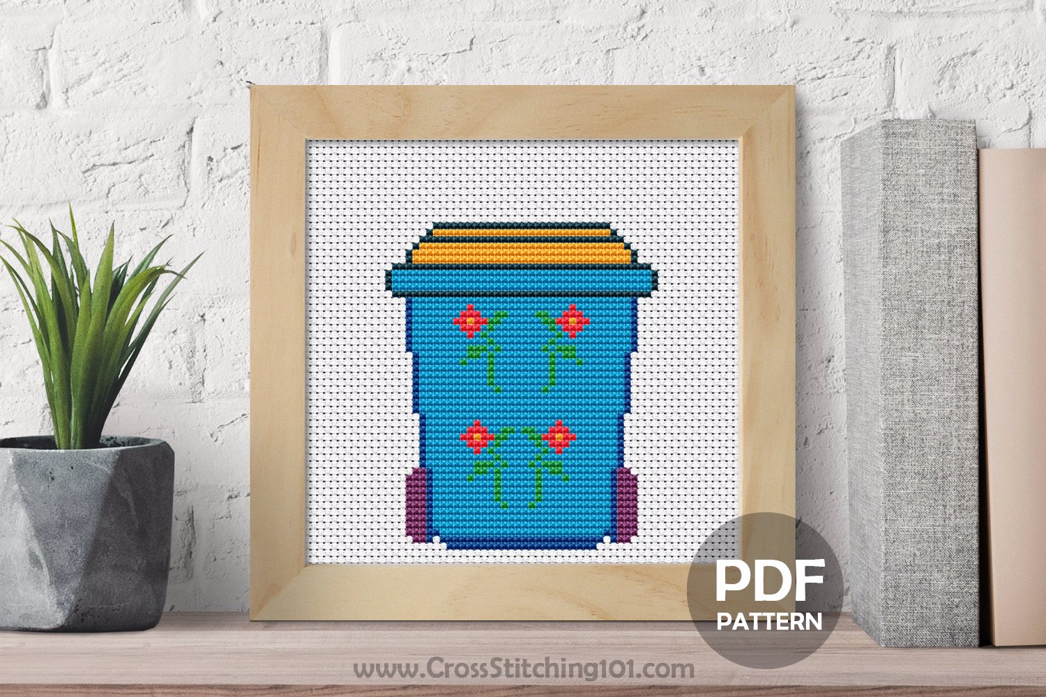 Recycle Bin Cross Stitch PDF