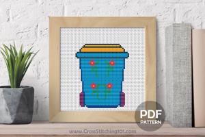 Recycle Bin Cross Stitch PDF