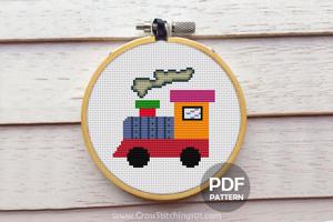 Steam Engine Cross Stitch PDF