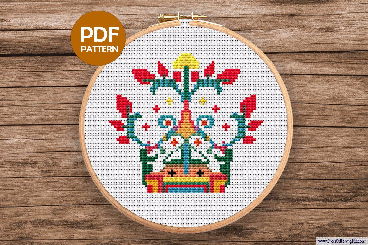 Floral Design Cross Stitch Design