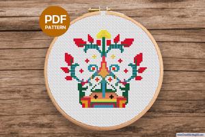 Floral Design Cross Stitch Design