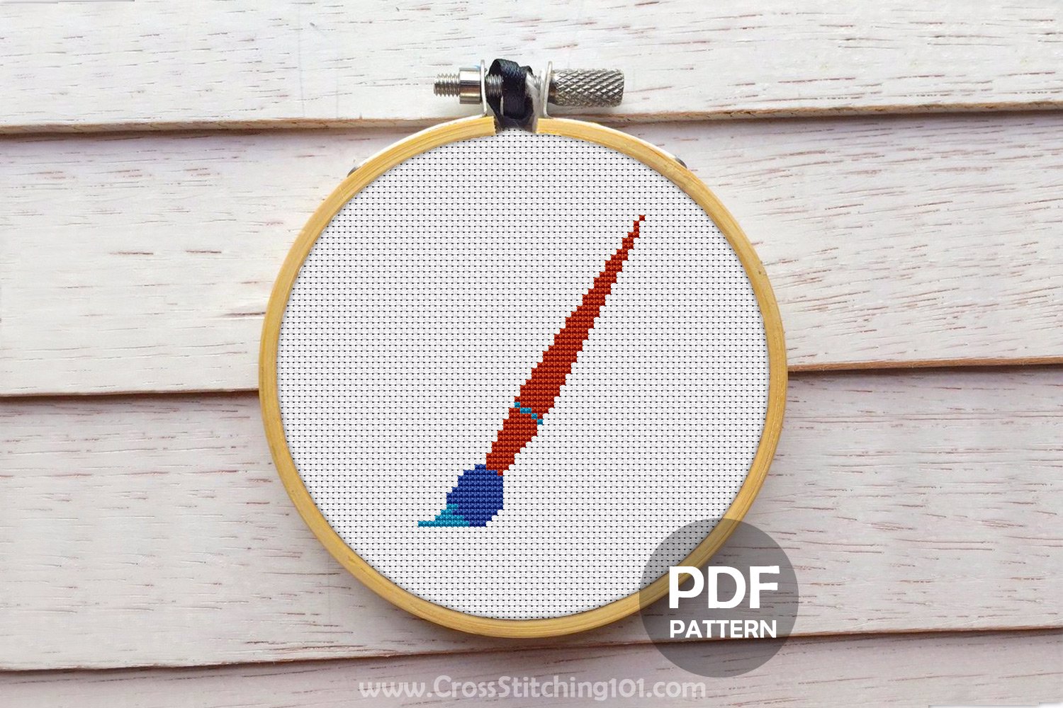 Paint Brush Cross Stitch Pattern