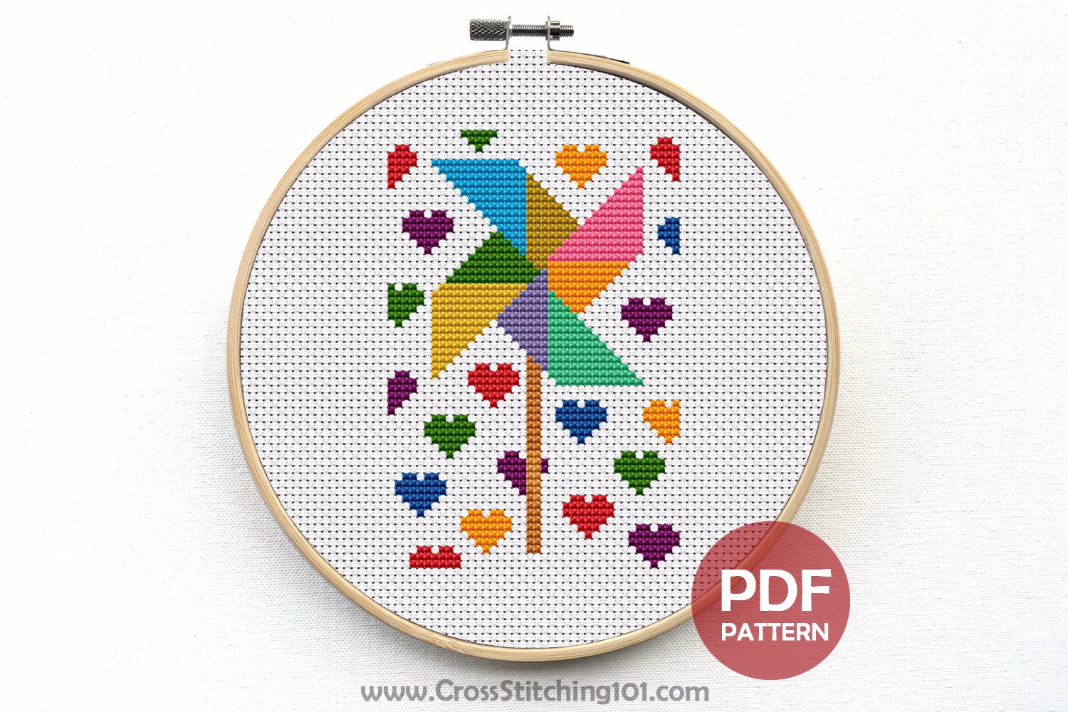 Paper Fan Cross Stitch Design