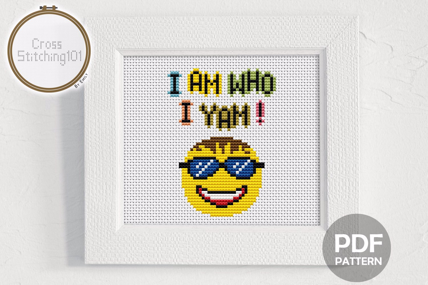 I Am Who I Yam! Cross Stitch Pattern