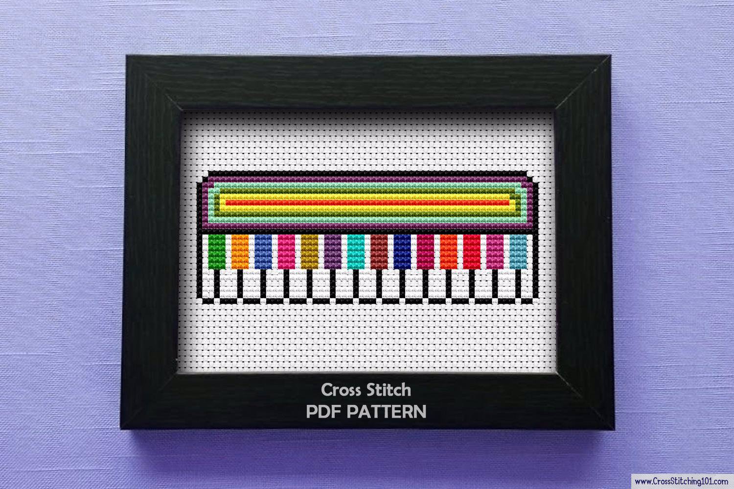 Piano Cross Stitch Pattern