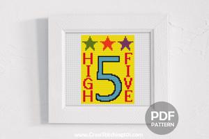 High Five Cross Stitch Chart