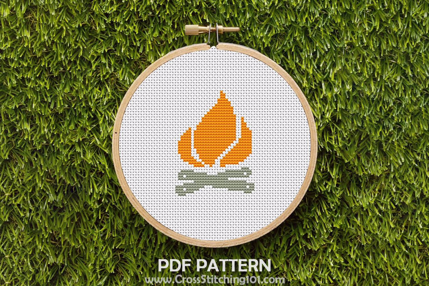 Camp Fire Cross Stitch Chart