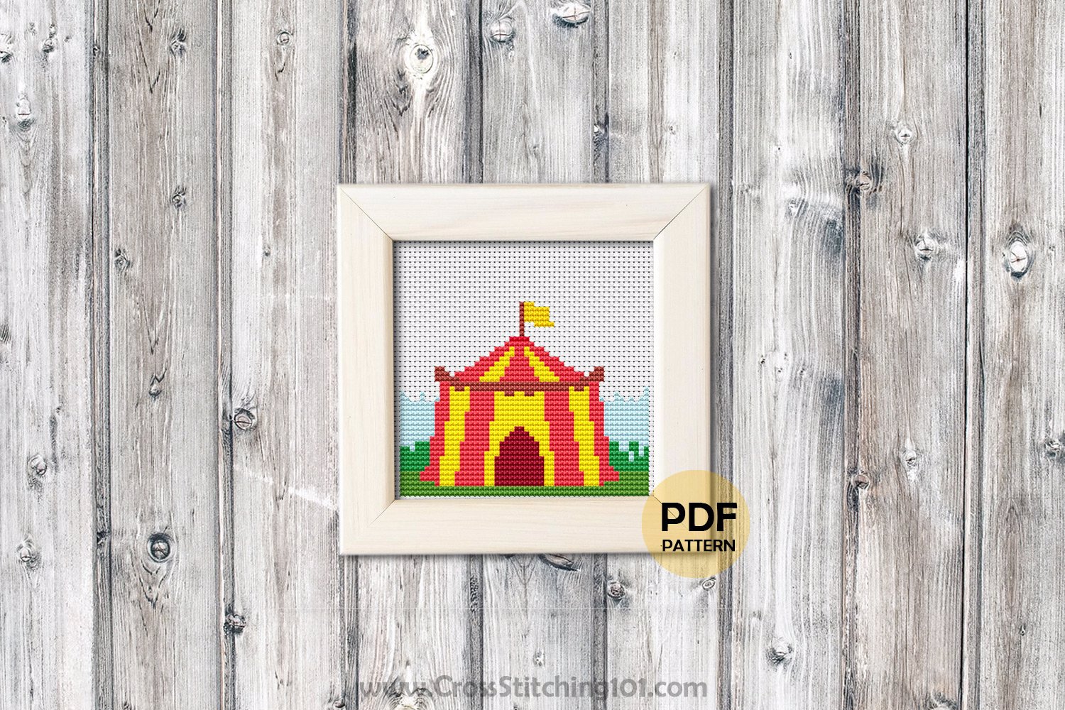 Circus Tent Cross Stitch PDF