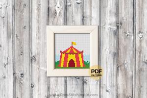 Circus Tent Cross Stitch PDF