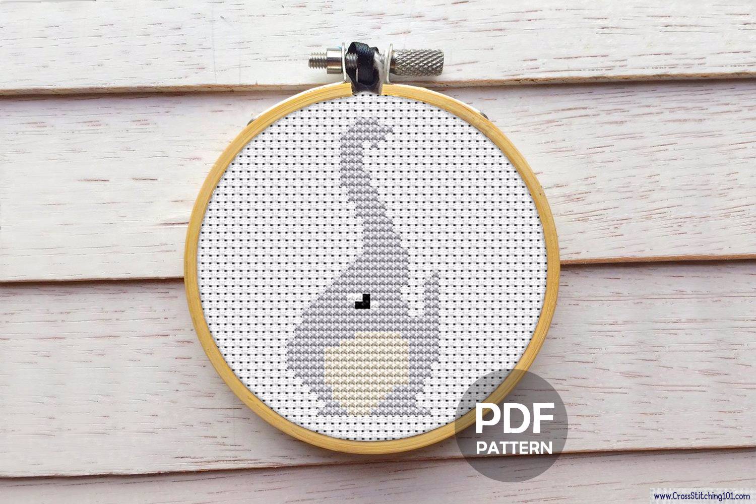 Elephant Trunk Cross Stitch Pattern