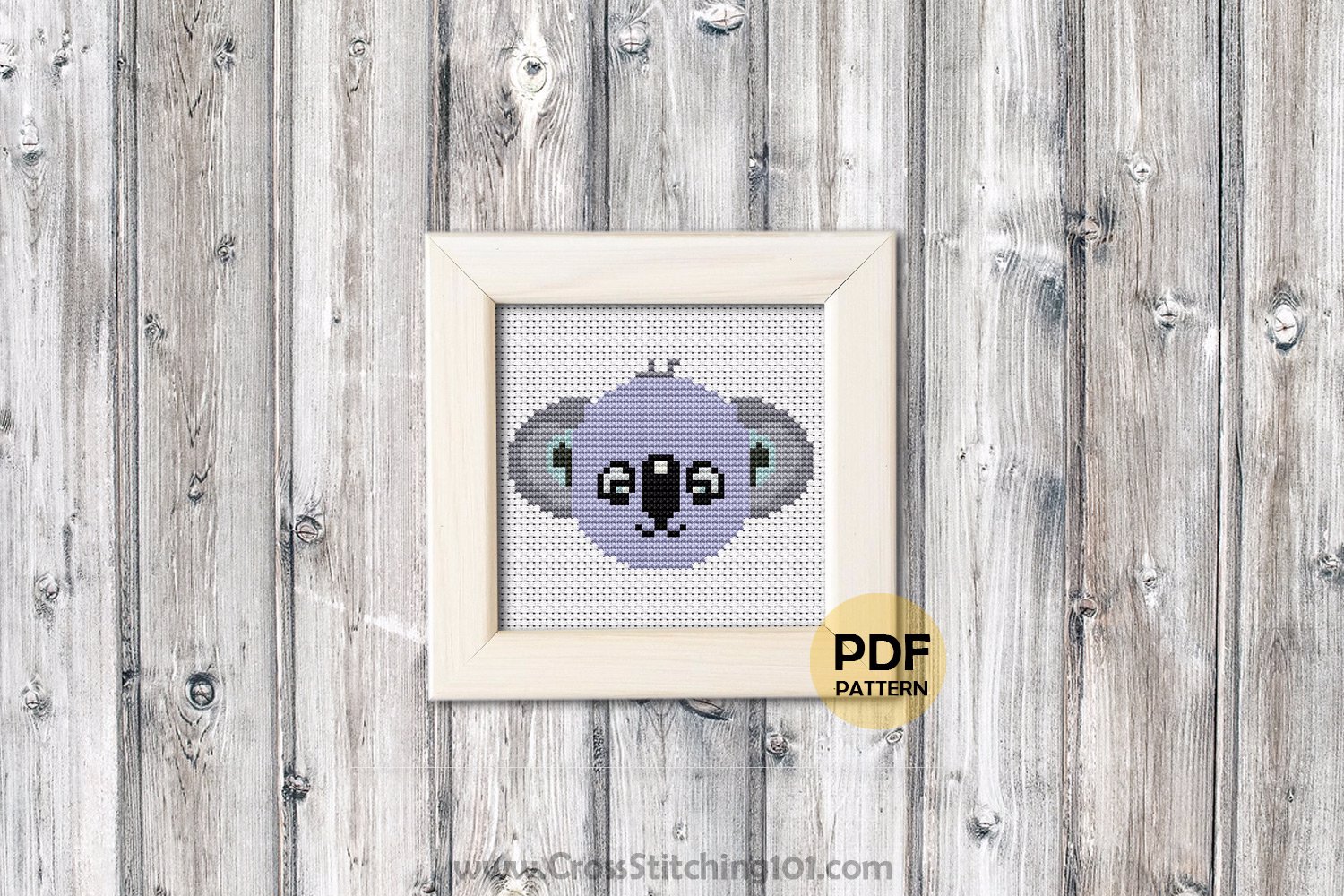 Cartoon Koala Face CrossStitch Pattern