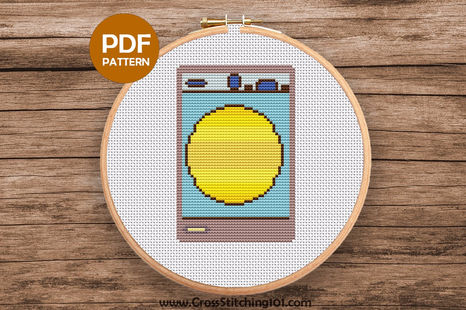 Washing Machine Cross Stitch Pattern