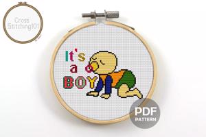 It's a Boy Cross Stitch Chart