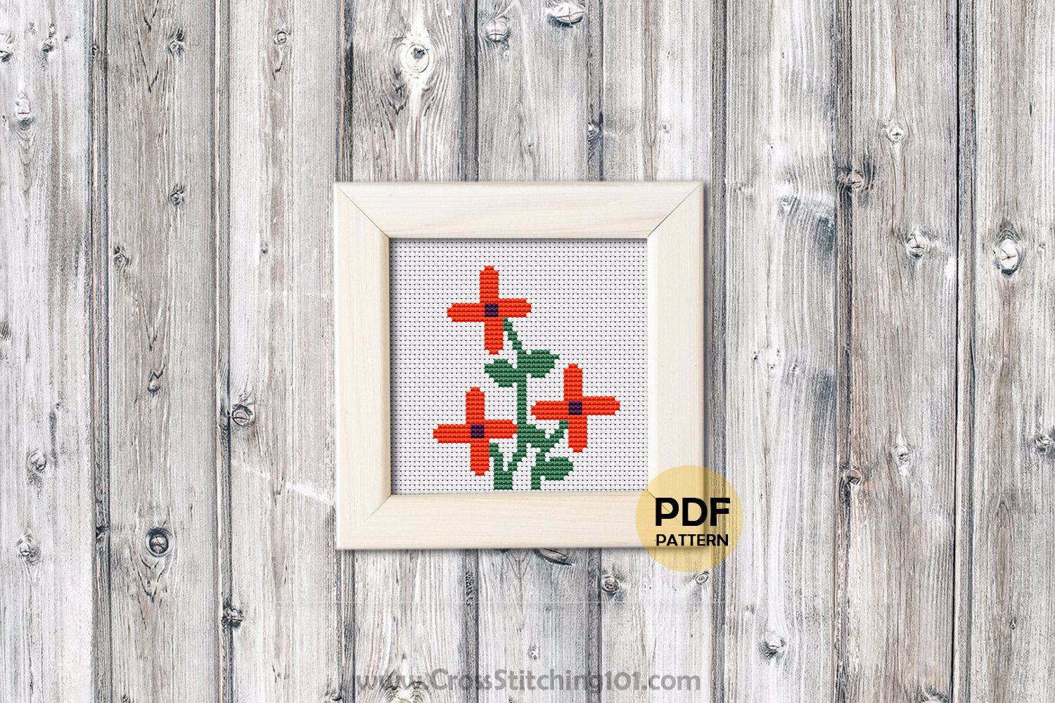 Flowers Pattern Cross Stitch Design