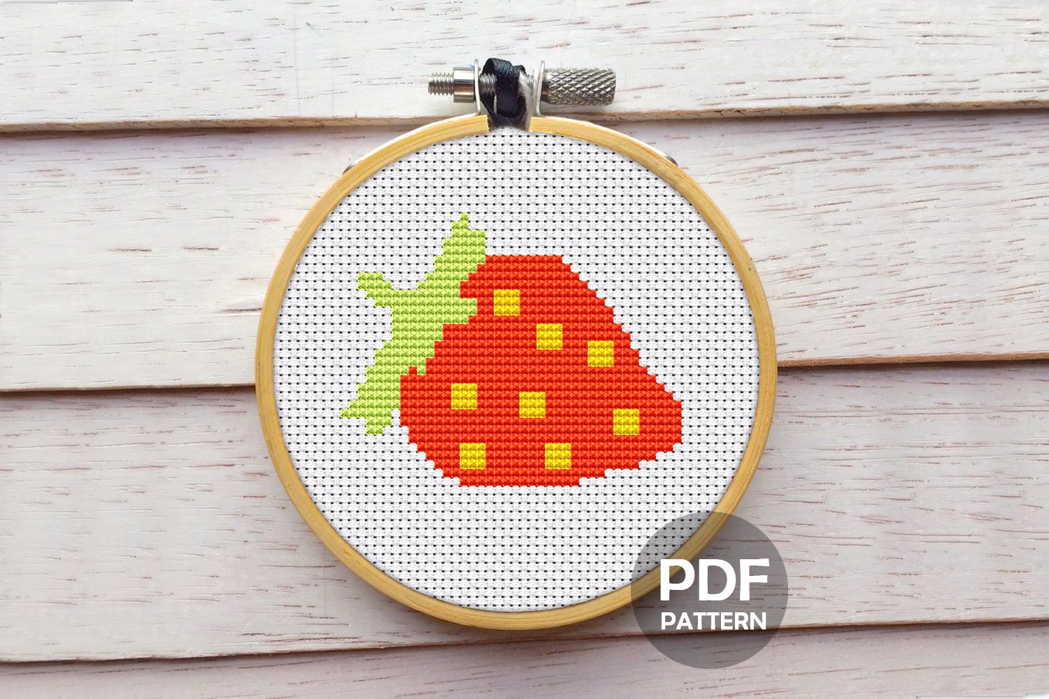 Red Strawberry Cross Stitch Chart