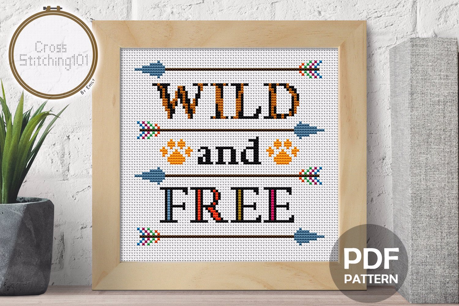 Wild And Free Cross Stitch Design