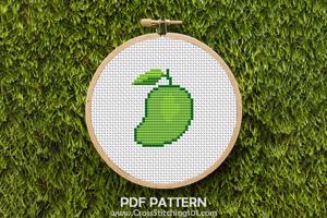 Fresh Mango Cross Stitch Design