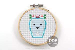 Cartoon Tooth Cross Stitch PDF