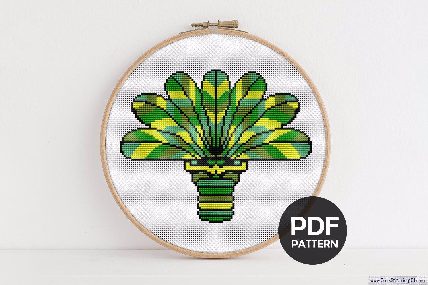 Palm Tree Cross Stitch Pattern