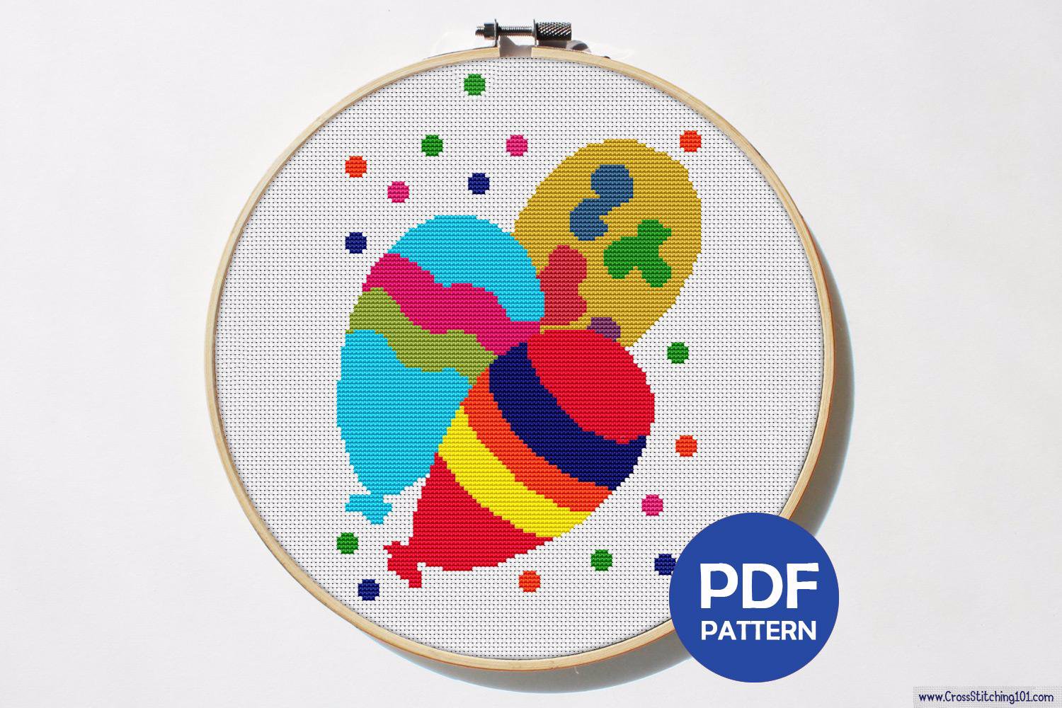 Baloon Cross Stitch Pattern