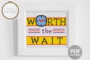 Worth the Wait Cross Stitch Chart