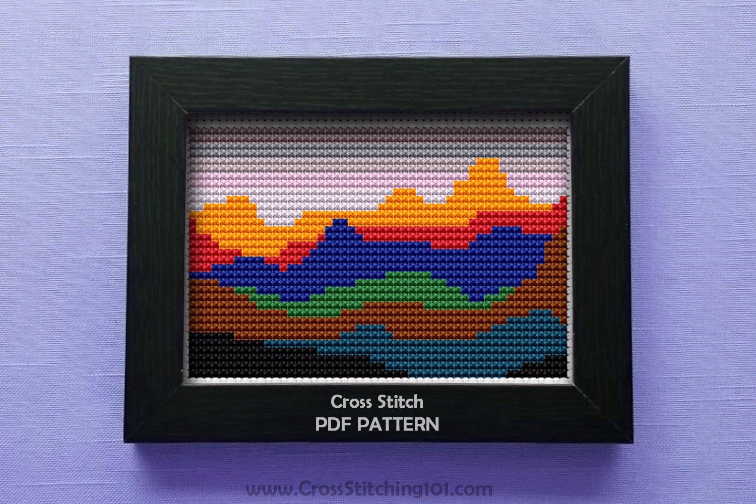 Mountains Hues Cross Stitch Pattern