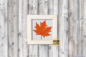 Maple Leaf Cross Stitch Pattern