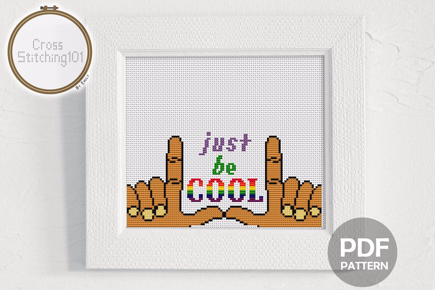 Just Be Cool Cross Stitch Pattern