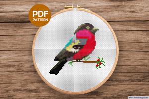 Red Robin Cross Stitch Pattern