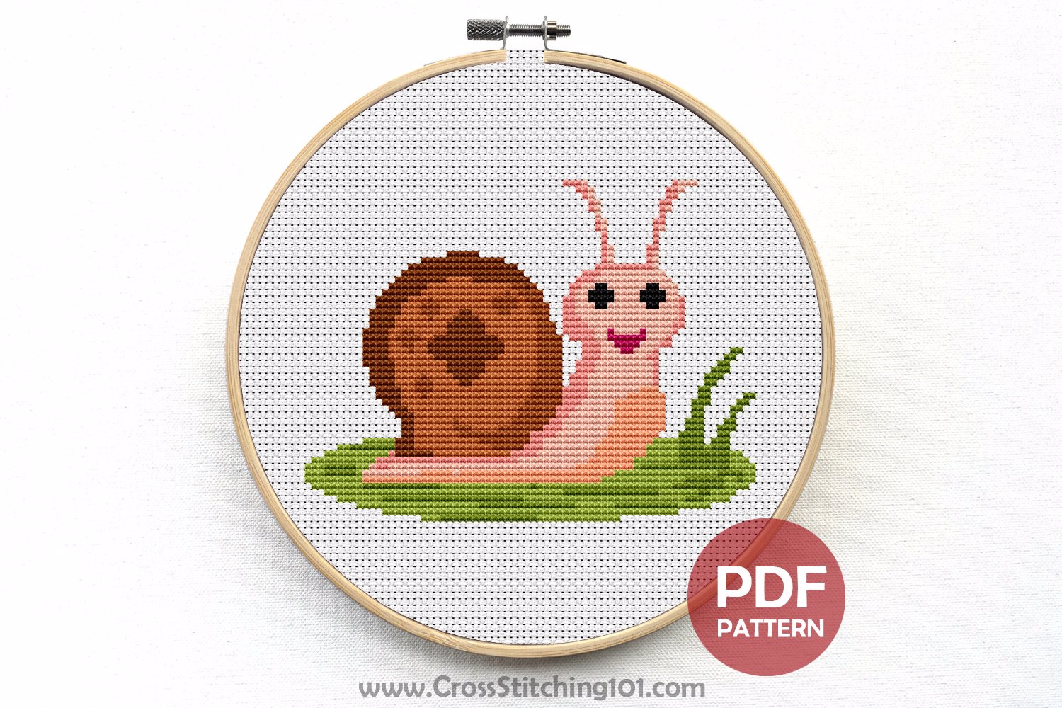 Funny Snail Cross Stitch Design