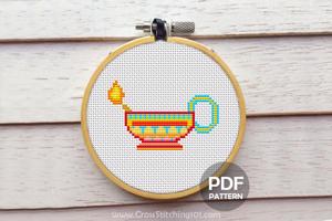 Oil Lamp CrossStitch Chart