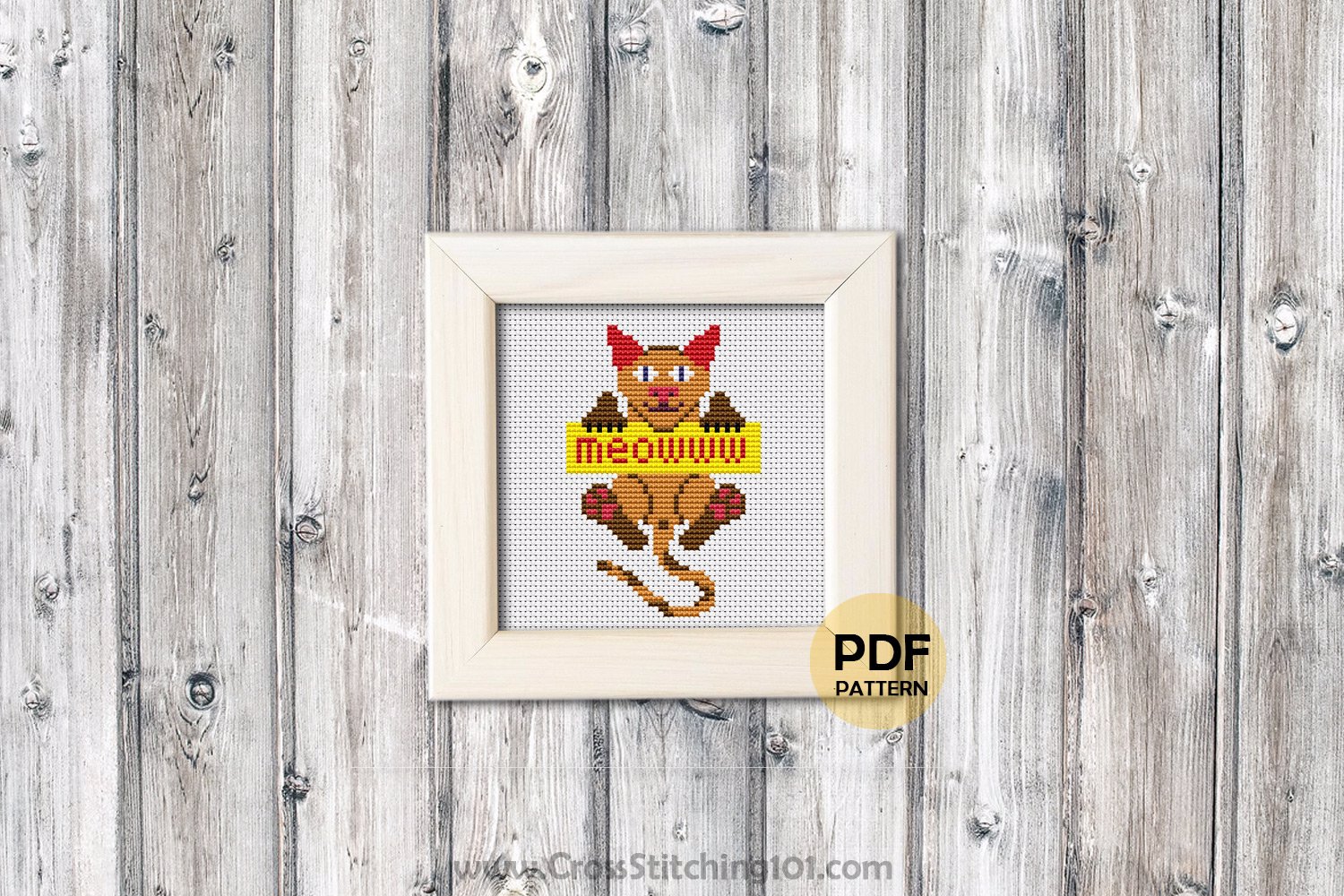 Meowww Cross Stitch Pattern