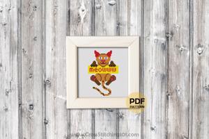 Meowww Cross Stitch Pattern